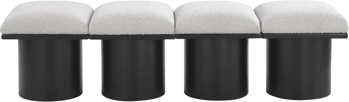 Pavilion - 4 Piece Modular Bench With Black Base