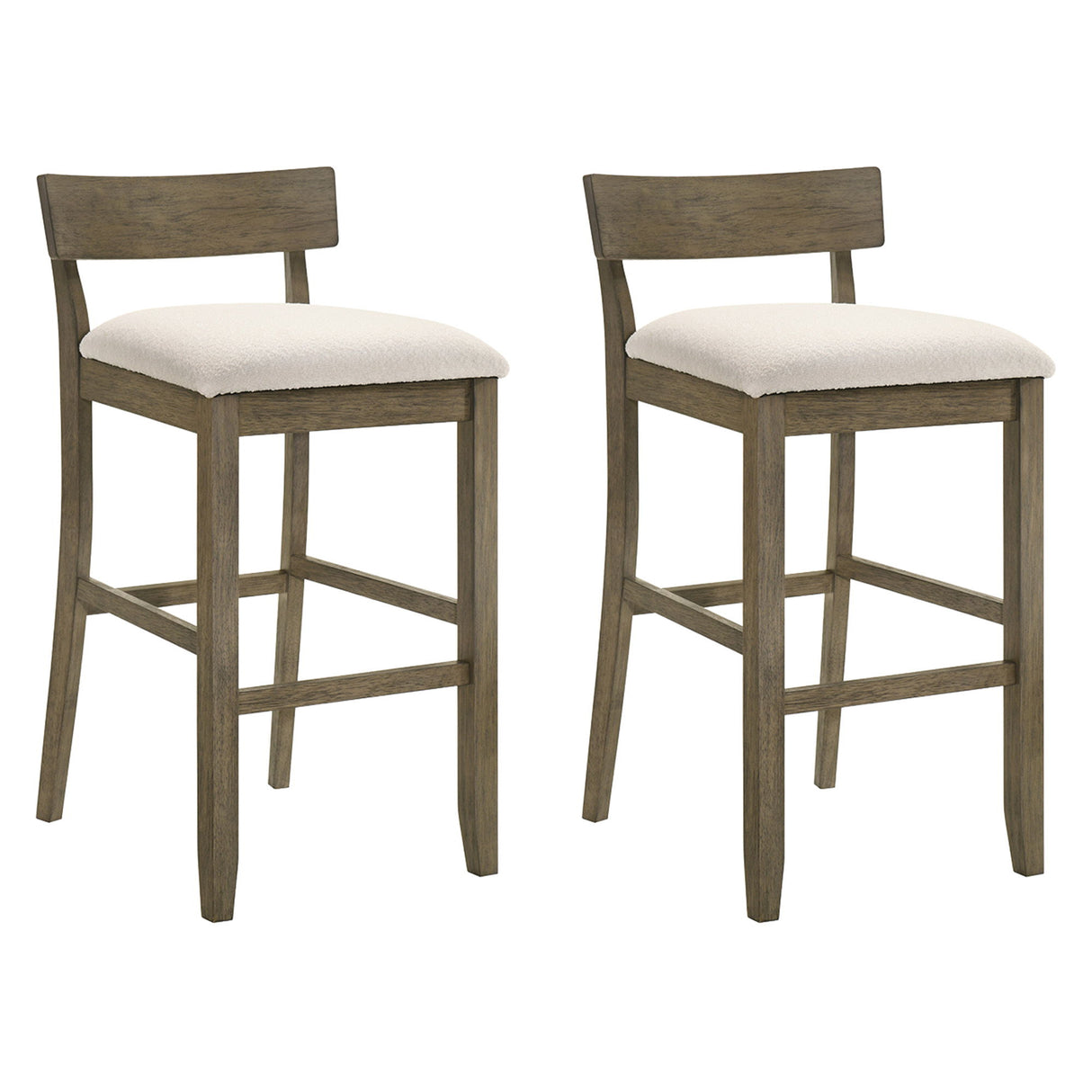 Merie - Modern Transitional Wood Bar Height Kitchen Bar Stool