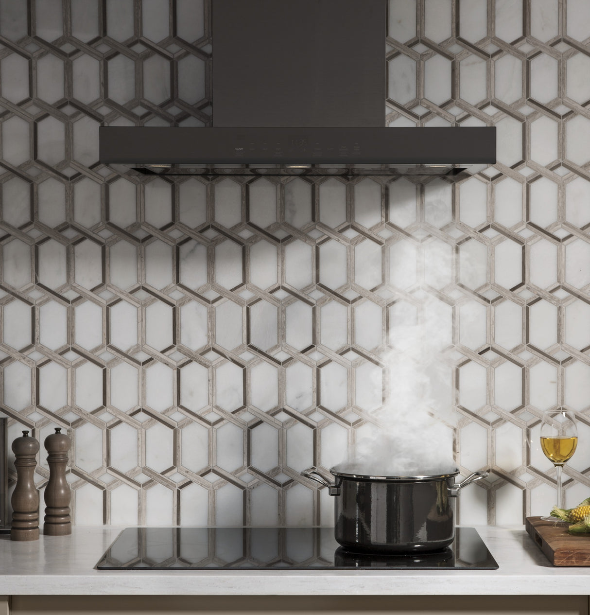 30" Smart Designer Wall Mount Hood w/ Perimeter Venting - (UVW9301BLTS)