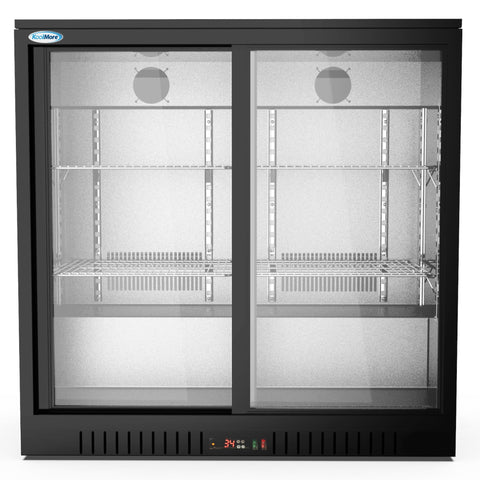 35 in. Two-Door Back Bar Refrigerator - 7.4 Cu Ft. BC-2DSL-BK