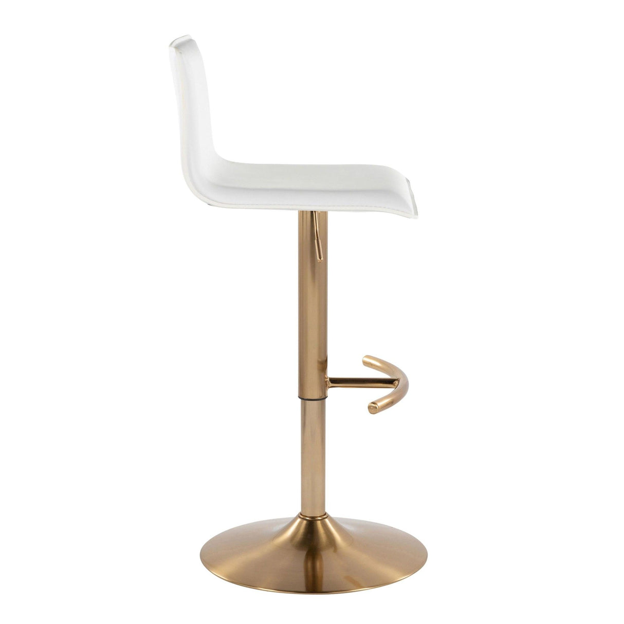 Mara - Adjustable Barstool (Set of 2) - Gold Metal