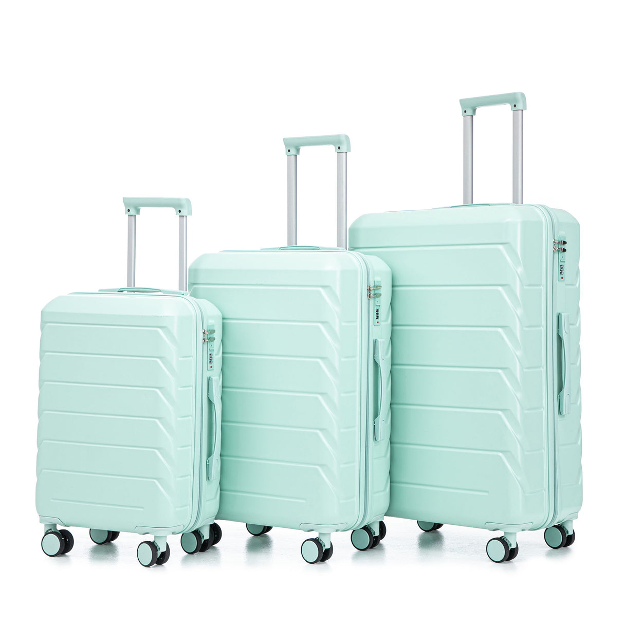 3 Pieces Set 20" / 24" / 28" Spinner Wheel Luggage With Combination Lock