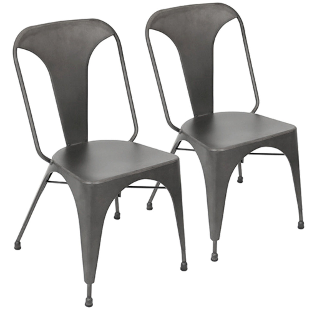 Austin - Industrial Dining Chair (Set of 2) - Matte Gray