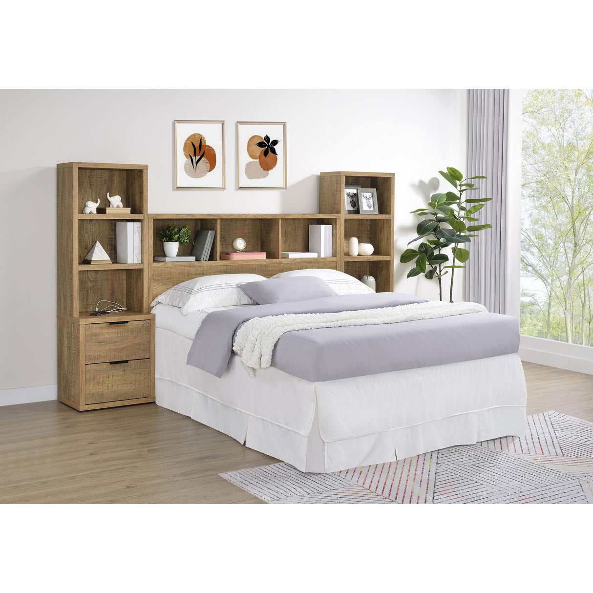 Geary - 3 Piece Bedroom Set With Bookcase Headboard