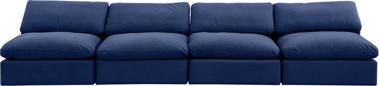 Comfy - Velvet Modular Armless Sofa 4 Seats