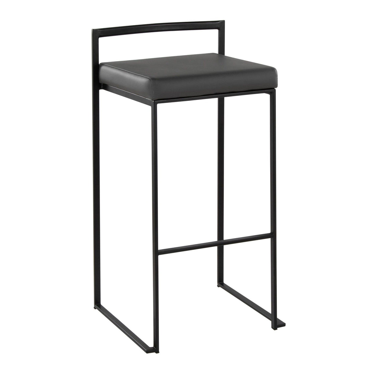 Fuji - Stackable Barstool - Black Metal