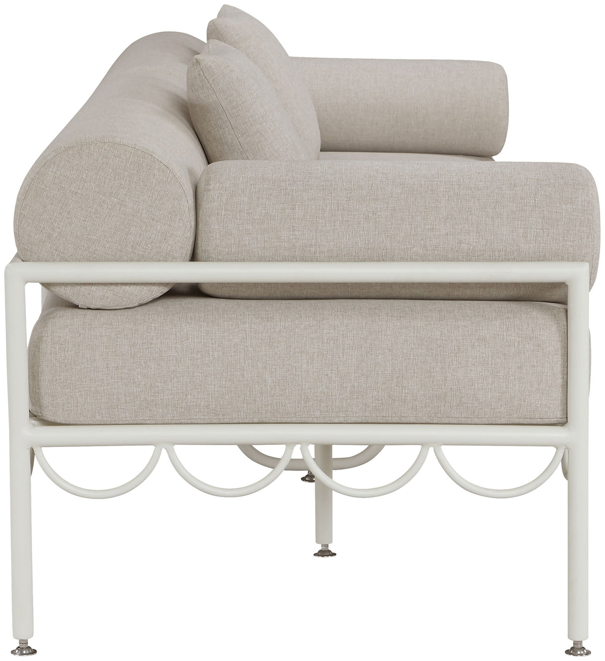 Portofino - Resilient Water Repellent Fabric 85.75" Upholstered Outdoor Patio Sofa