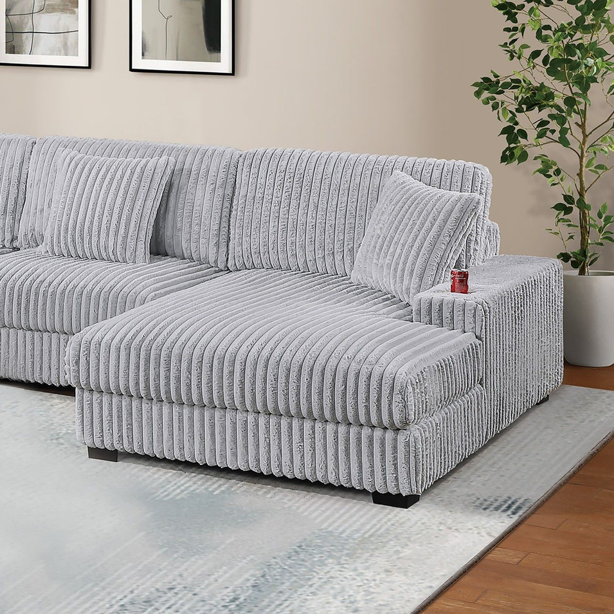 RAF Chaise With Cup Holder Modular Living Room Furniture