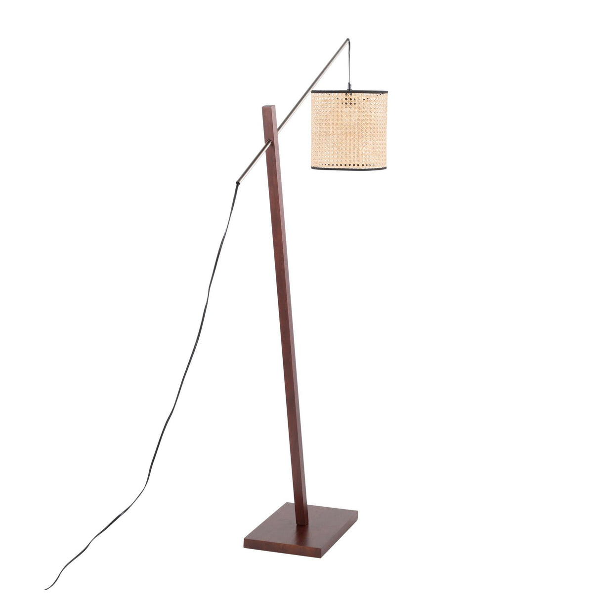 Arturo - Contemporary Floor Lamp - Walnut Wood