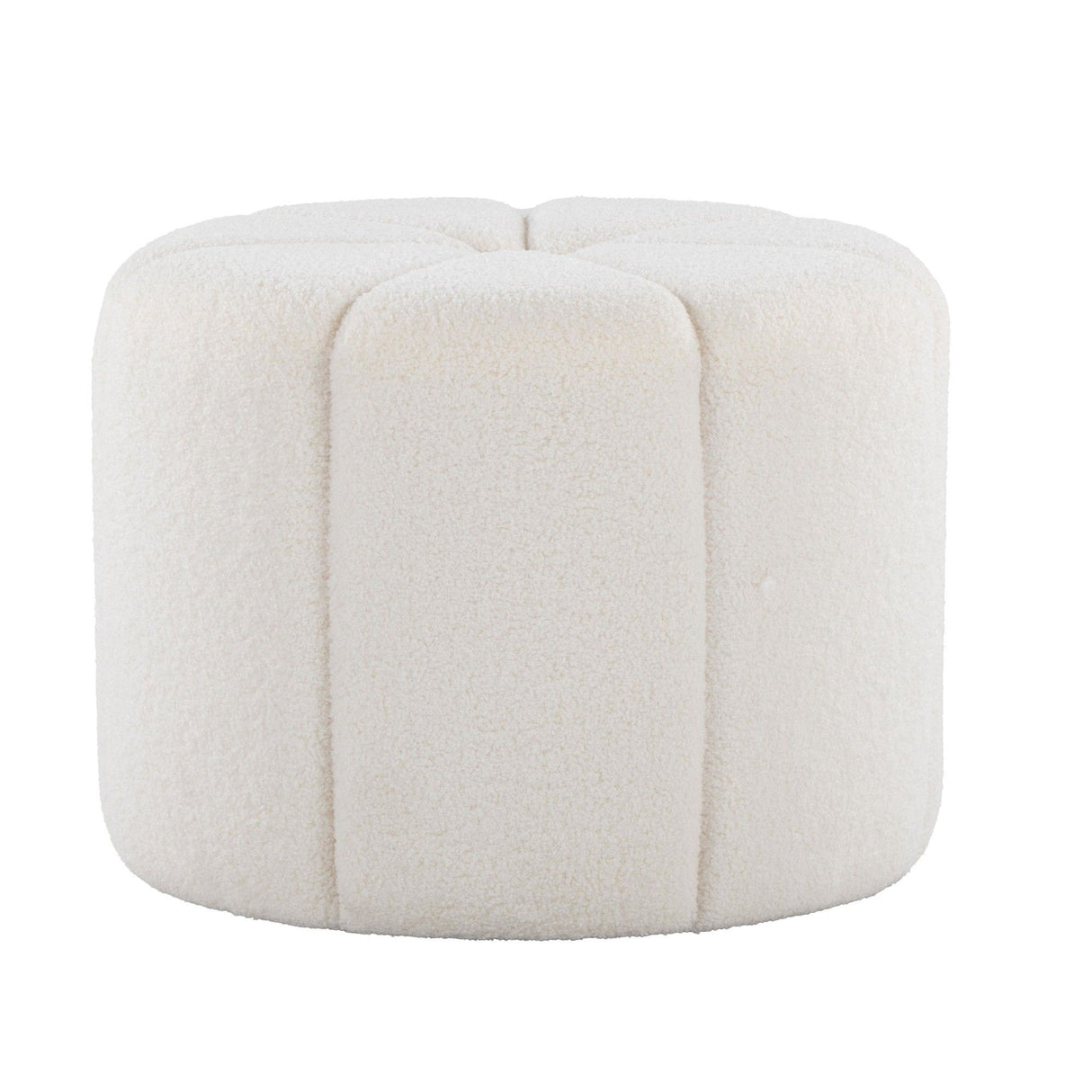 Daisy - Ottoman - White Fabric