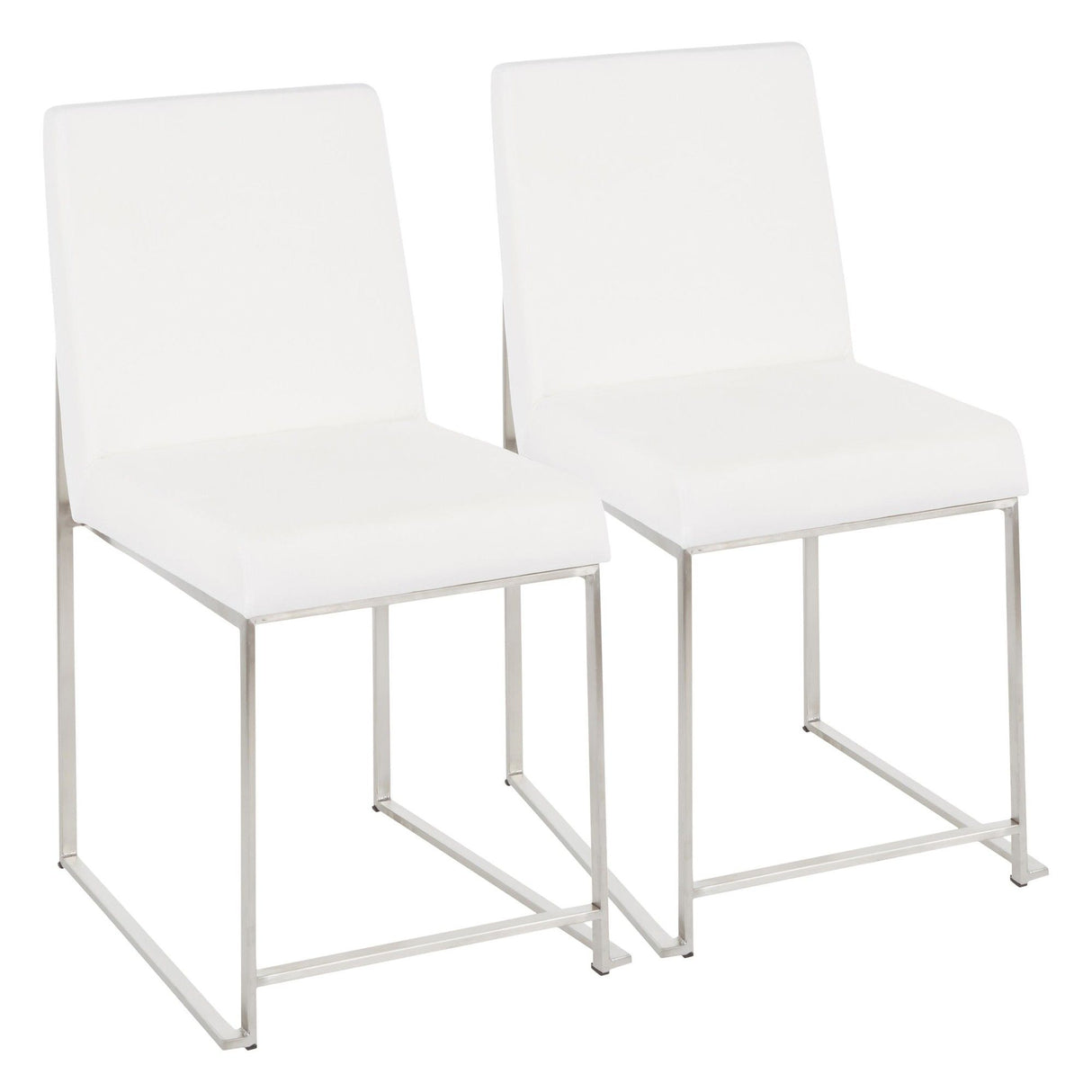 Fuji - High Back Dining Chair - Stainless Steel (Set of 2)