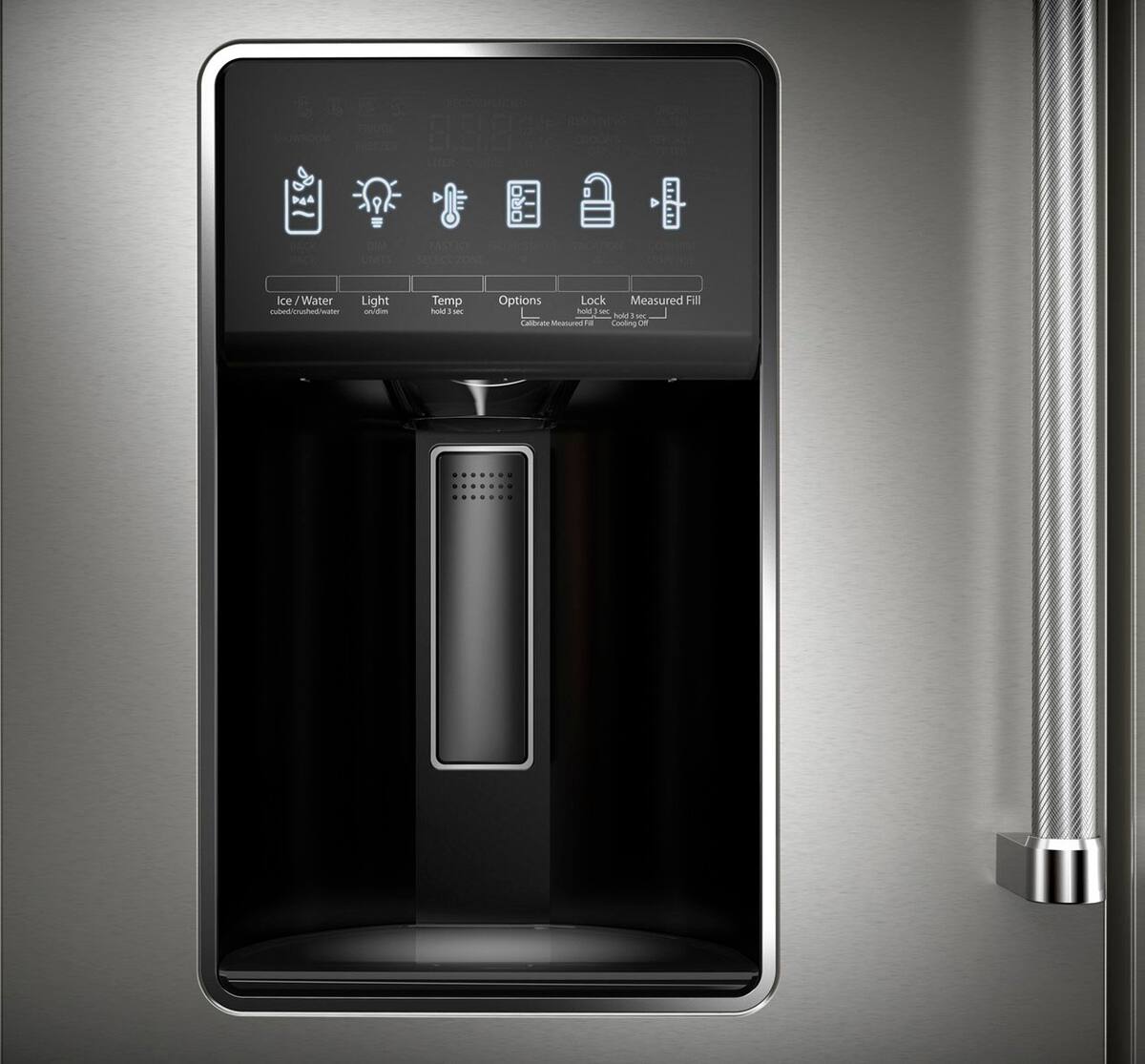 KitchenAid KRMF536RPS refrigerator angle