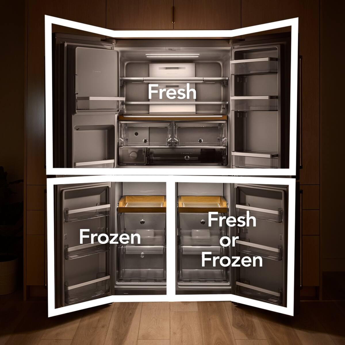 KitchenAid KRQC736RPS interior shelves