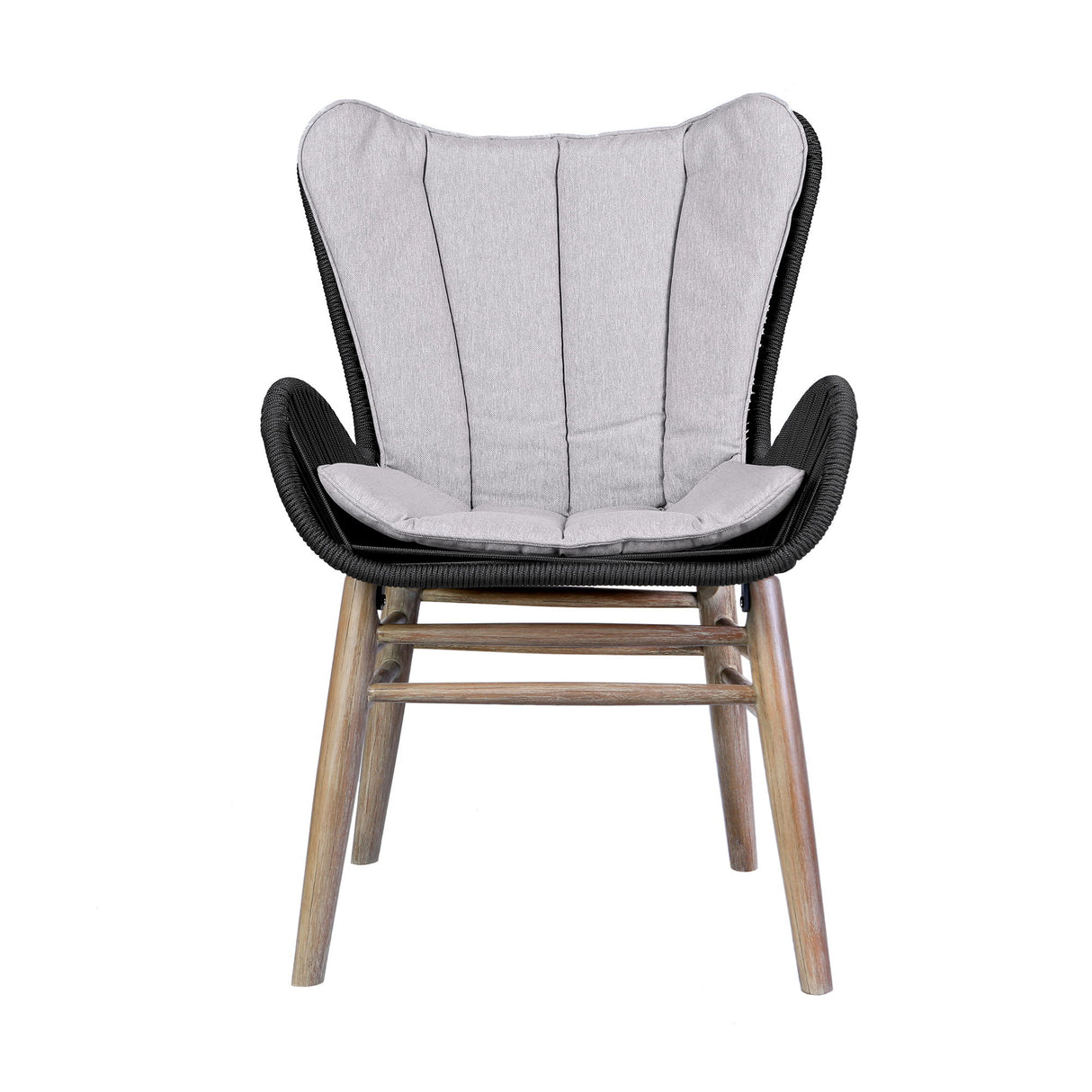 Mateo - Outdoor Patio Dining Chair - Light Eucalyptus / Charcoal
