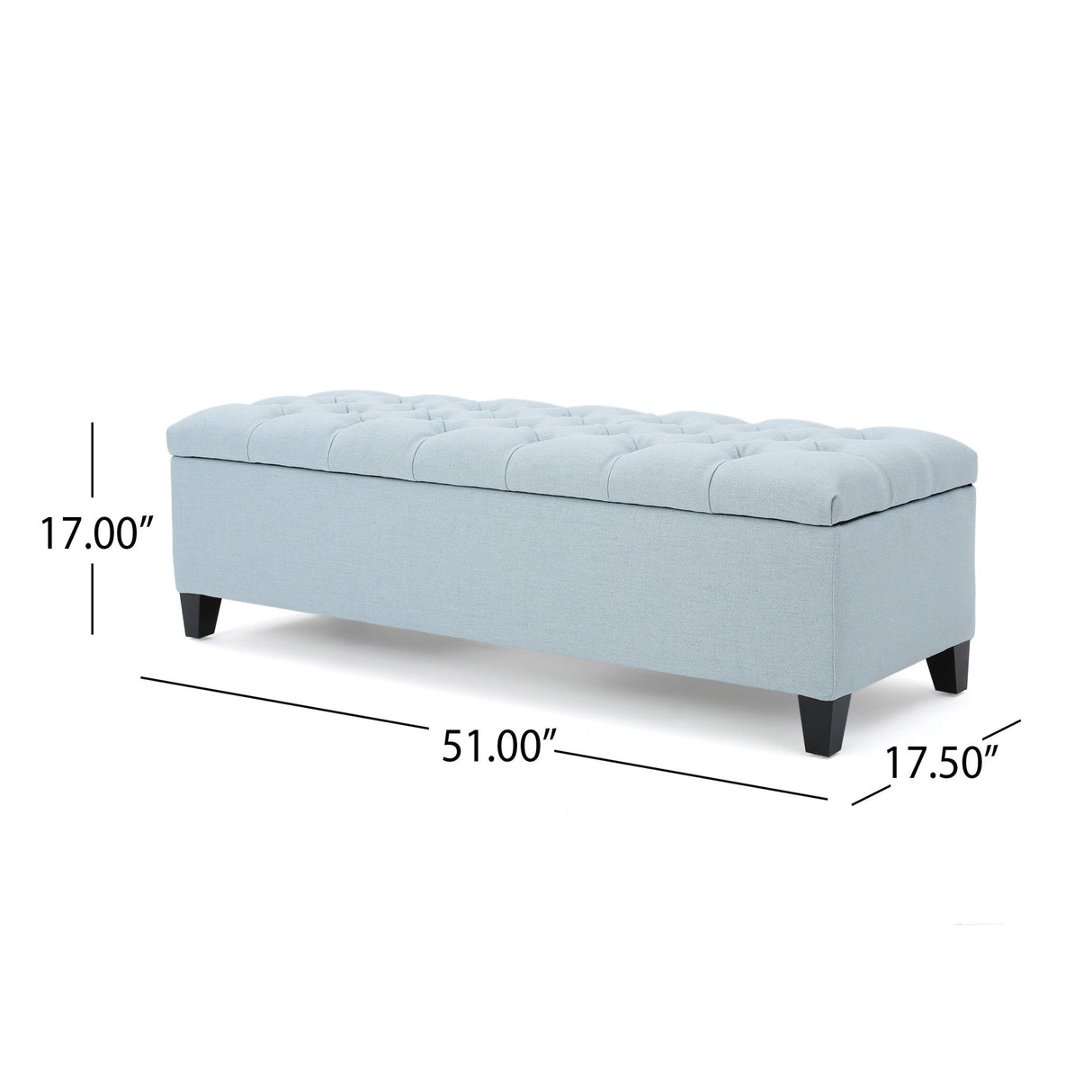 Glouster - Contemporary Storage Ottoman With Button Tufted Design