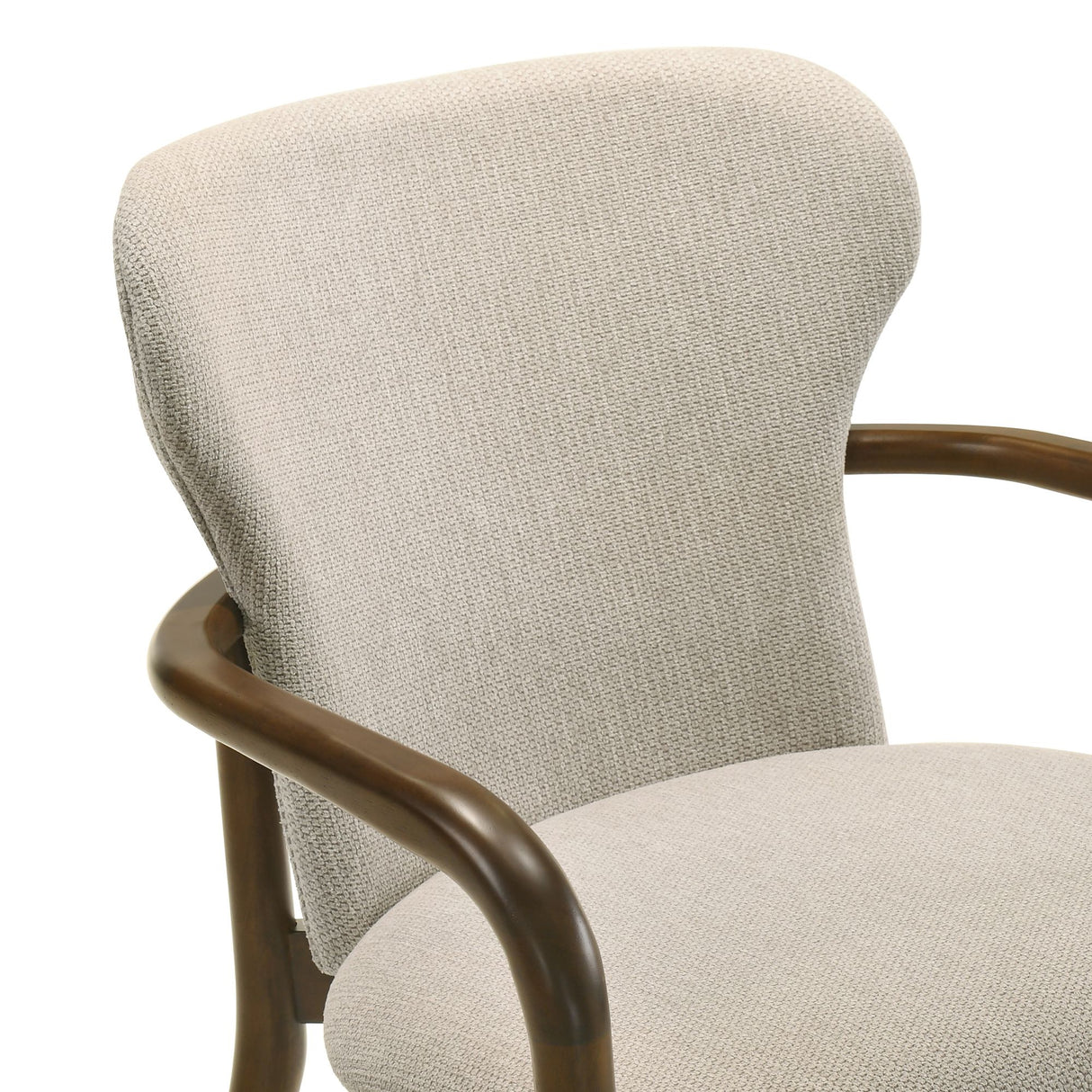 Klarissa - Dining Chair - Cream / Walnut