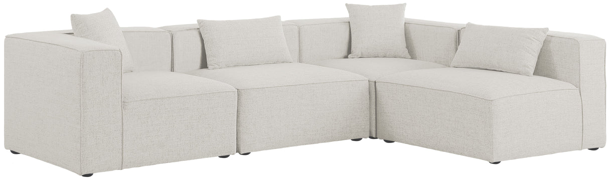 Cube - Linen 4 Piece Modular Corner Sectional
