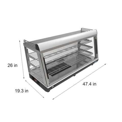 48 in. Glass Countertop Display Warmer, 6.5 cu. ft. HDC-6C