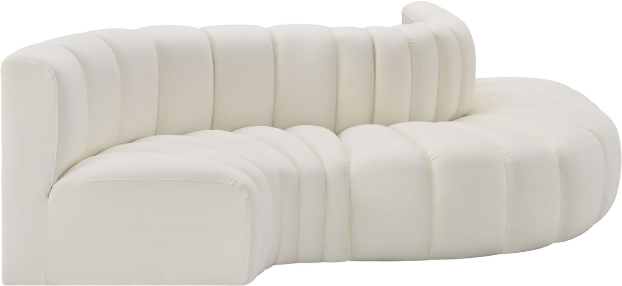 Arc - Faux Leather 5 Piece Modular Sofa