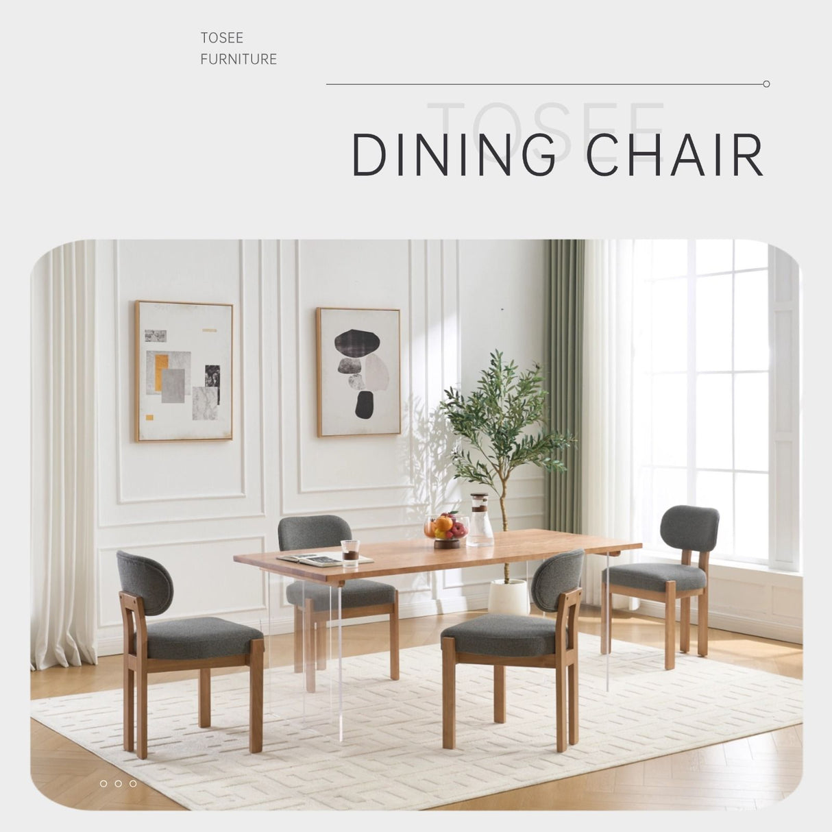 Dining Chairs With Ergonomic Backrest And Adjustable Feet (Set of 2)