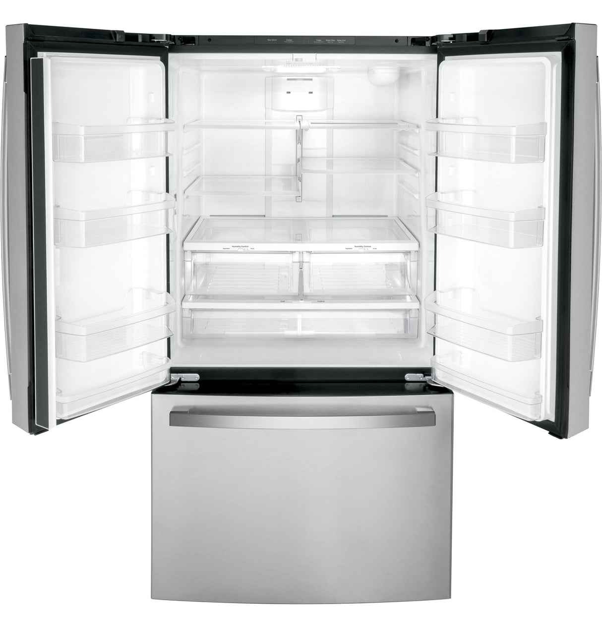 GE GNE27JYMFS - 36 in. 27 cu. ft. French Door Refrigerator with Internal Water Dispenser - Fingerprint Resistant Stainless