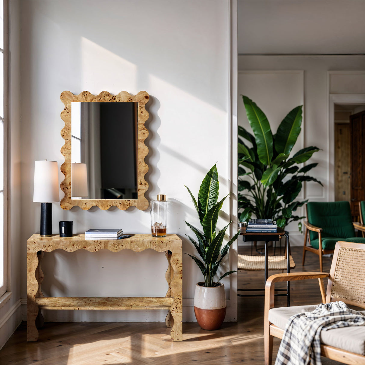 Vassa - Burl Veneer Mirror