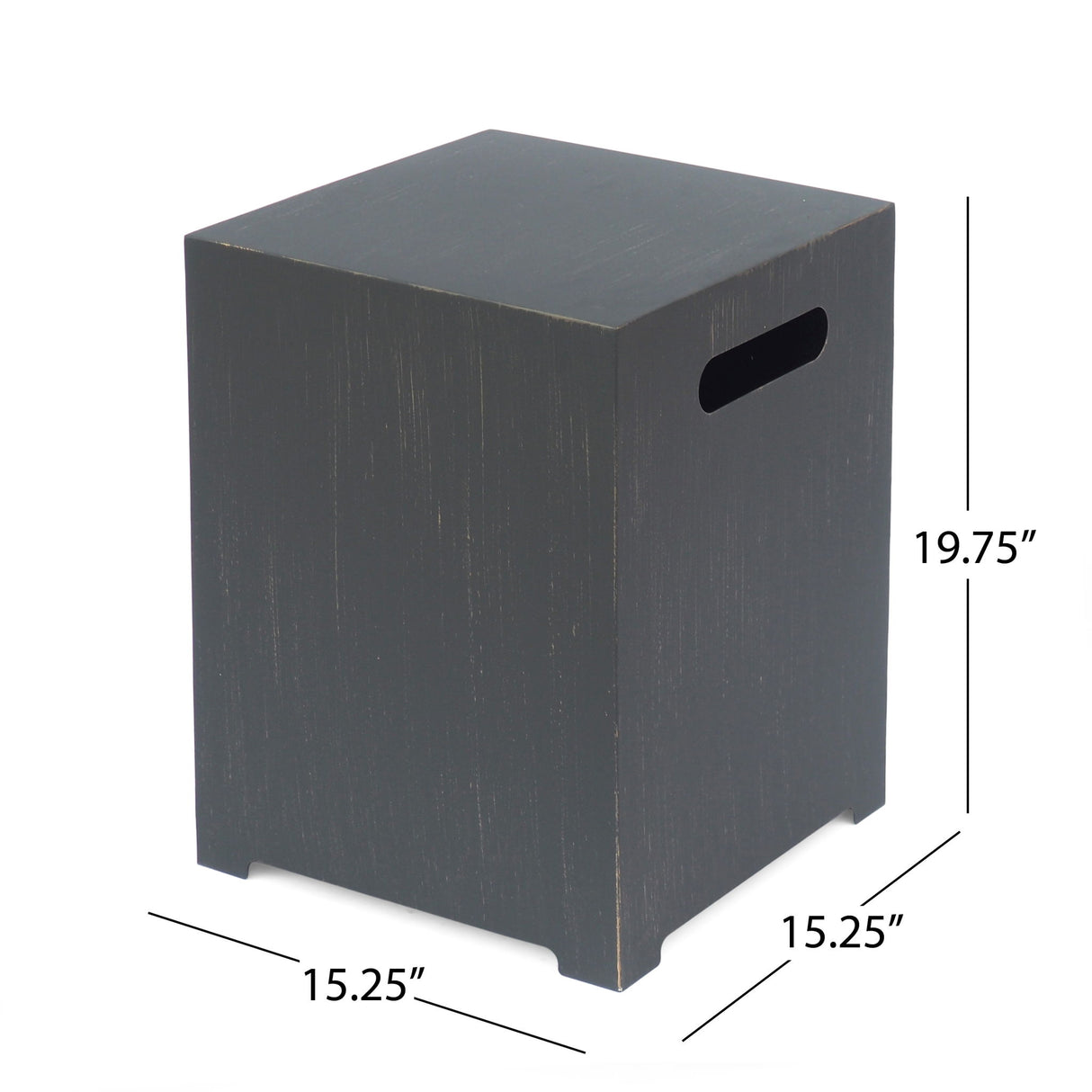 Modern Tank Holder Side Table With Powder Coated Frame