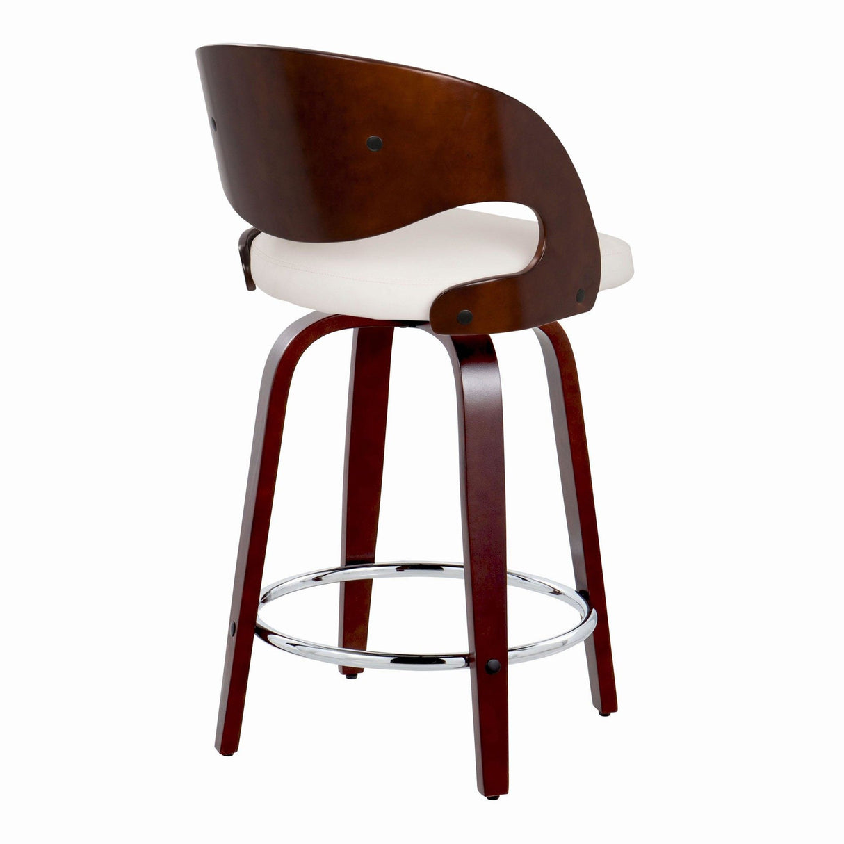 Pino - 24" Fixed-Height Barstool (Set of 2) - Dark Brown