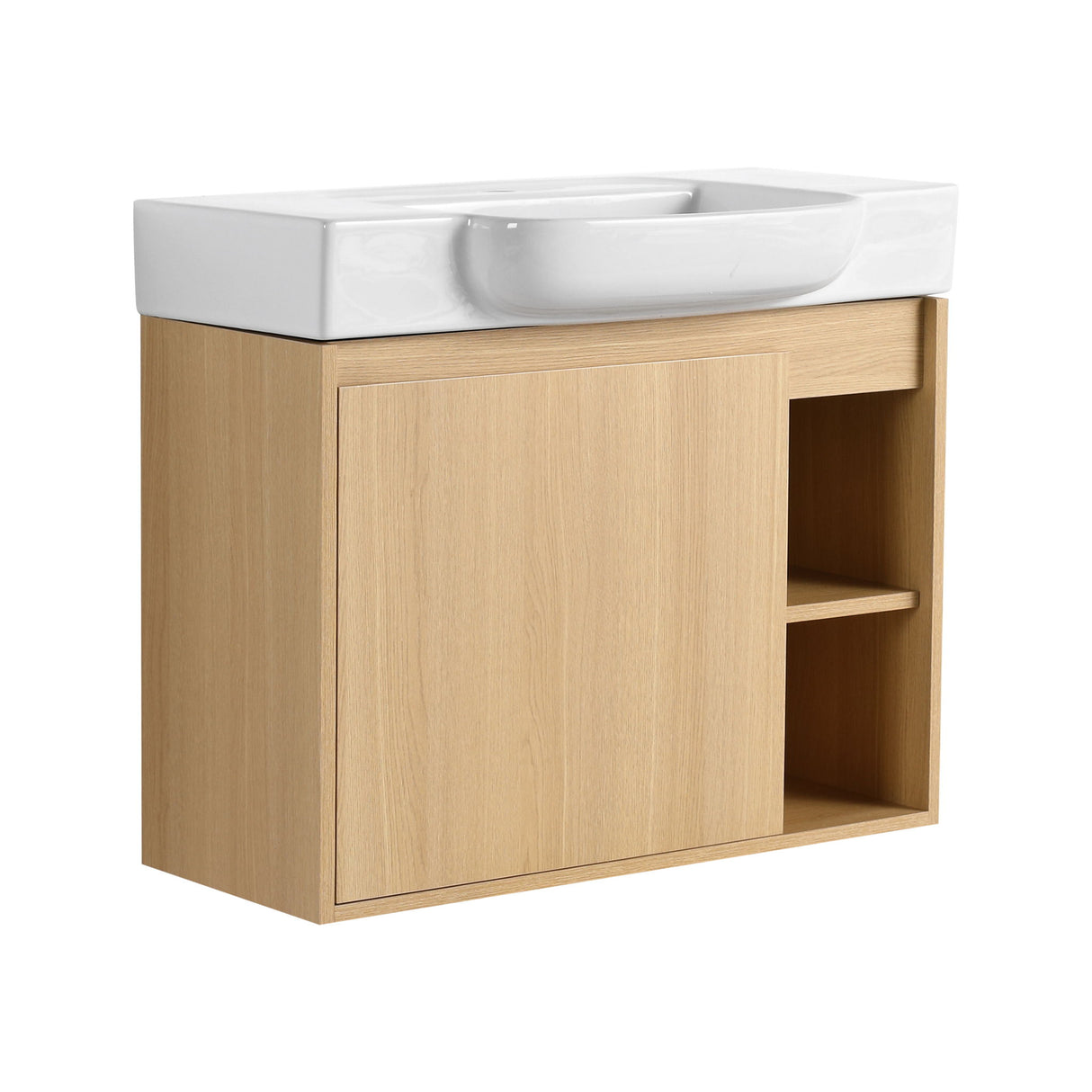 Wall Mounted Bathroom Vanity With Sink & Soft Close Door