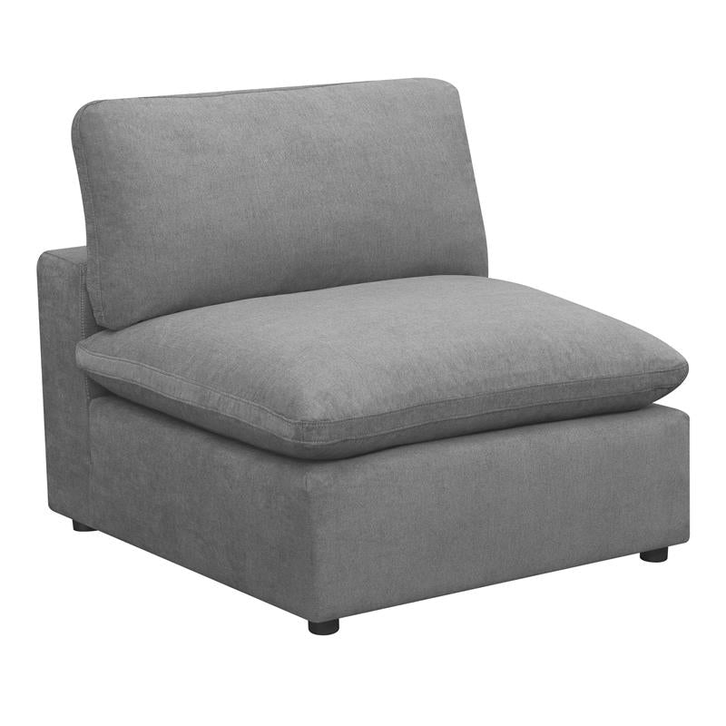 Cloud 9 Sectional Armless Chair in Garrison Charcoal - (UCL3057103)