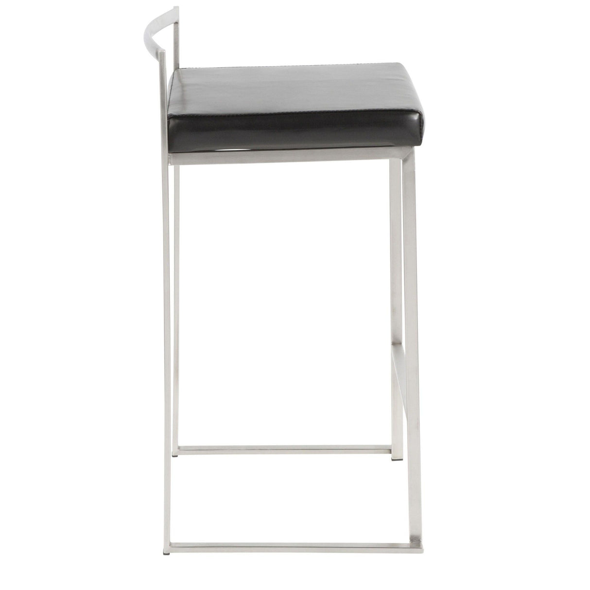 Fuji - Counter Stool Steel With Cushion - Stainless Steel