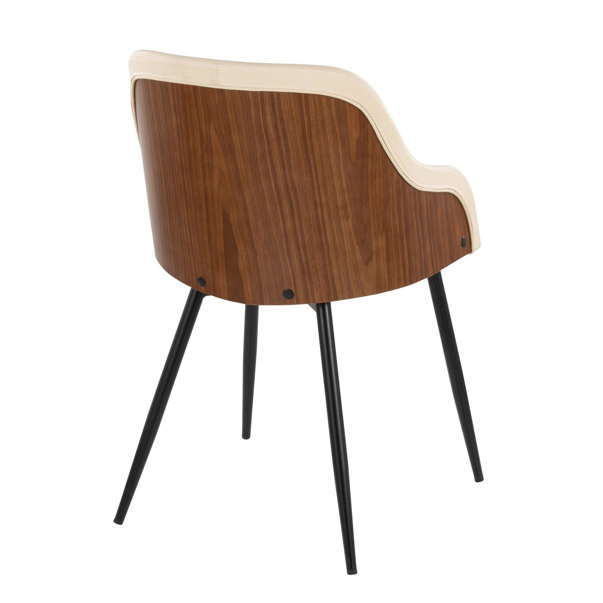 Bacci - Chair (Set of 2) - Black Metal, Walnut Wood
