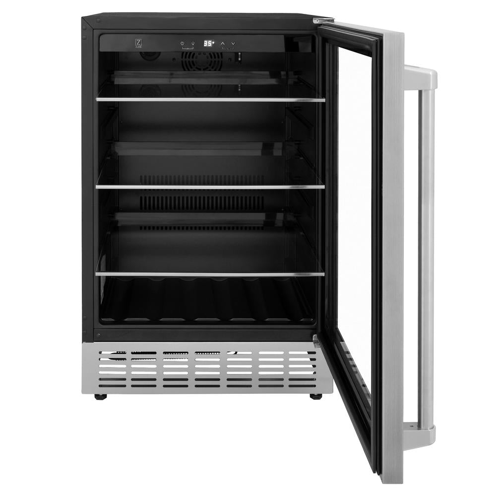 Kitchen Package with Refrigeration, 48" Stainless Steel Dual Fuel Range, 48" Range Hood, Microwave Drawer, 24" Tall Tub Dishwasher and Beverage Fridge - (6KPRRARH48MWDWVRBV) -