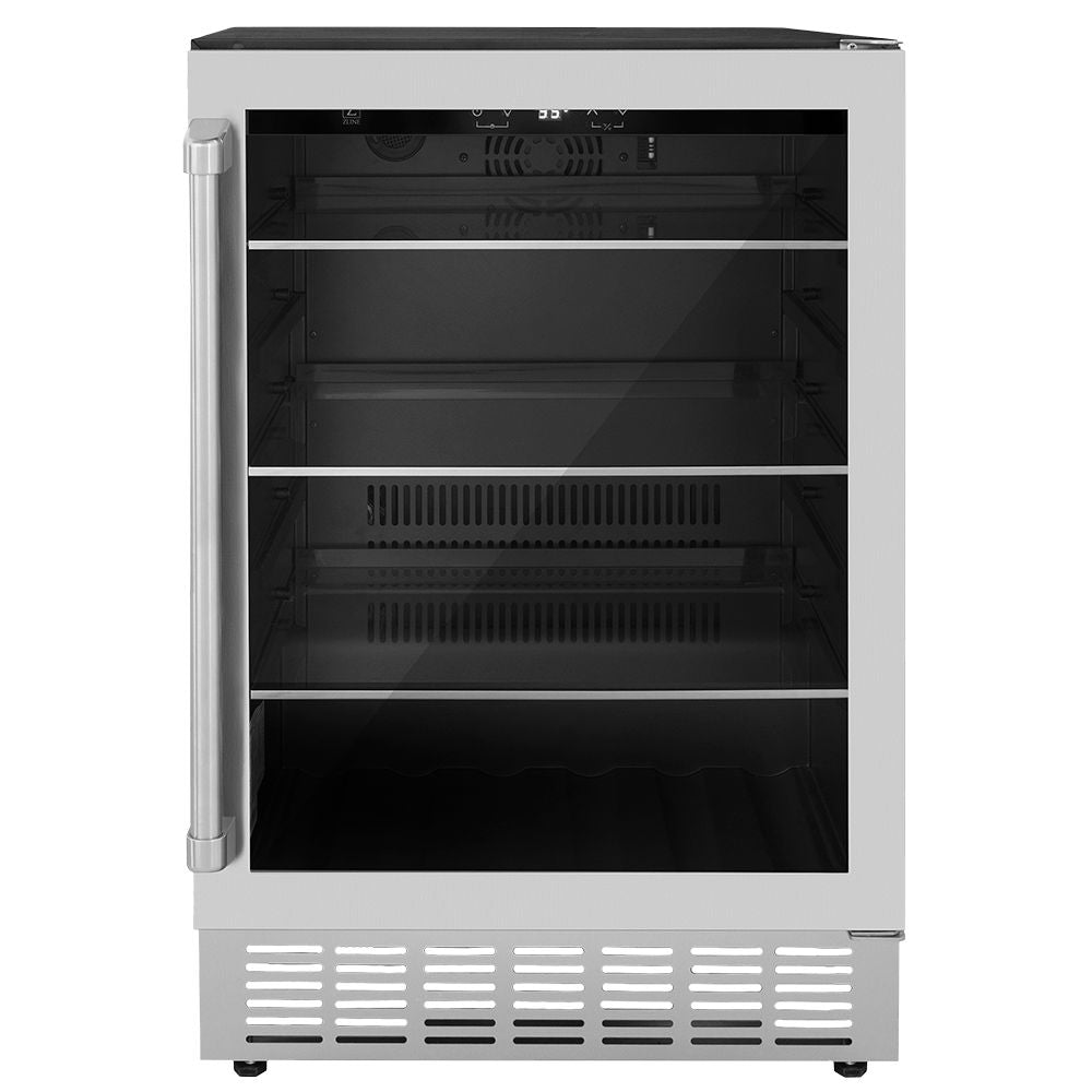 Kitchen Package with Refrigerator, 36 in. Stainless Steel Gas Range, 36 in. Range Hood, Microwave Drawer, 24 in. Tall Tub Dishwasher and Beverage Fridge - (6KPRSGRRH36MWDWVRBV) -