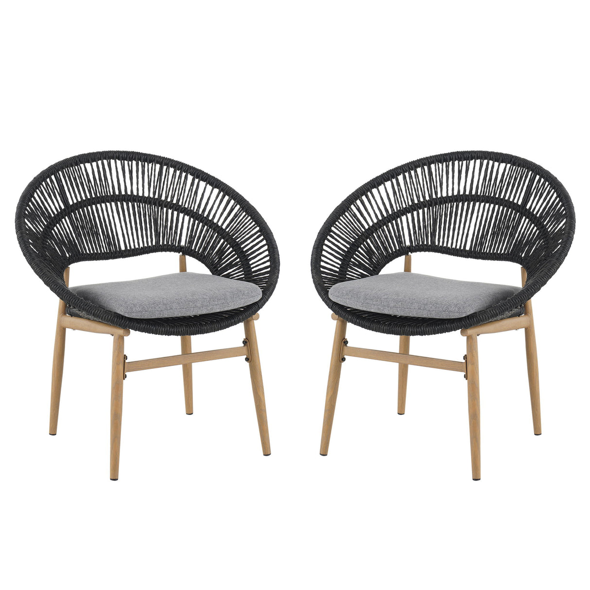 Cyril - Outdoor Papasan Style Dining Chair (Set of 2)