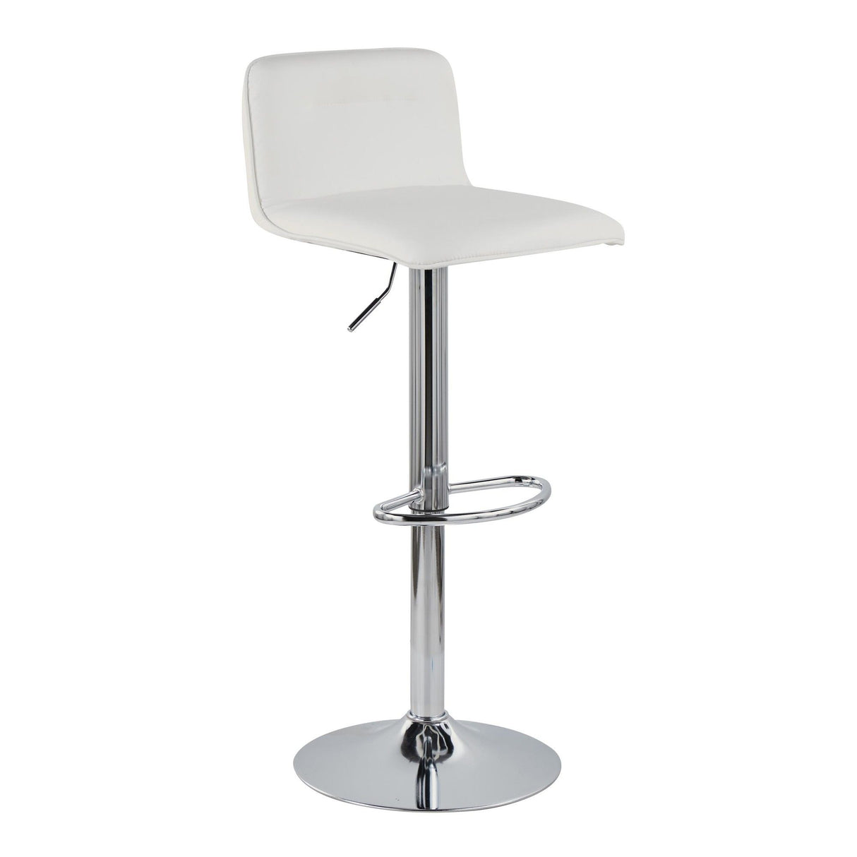 Casper - Contemporary Adjustable Barstool (Set of 2) - Chrome Frame