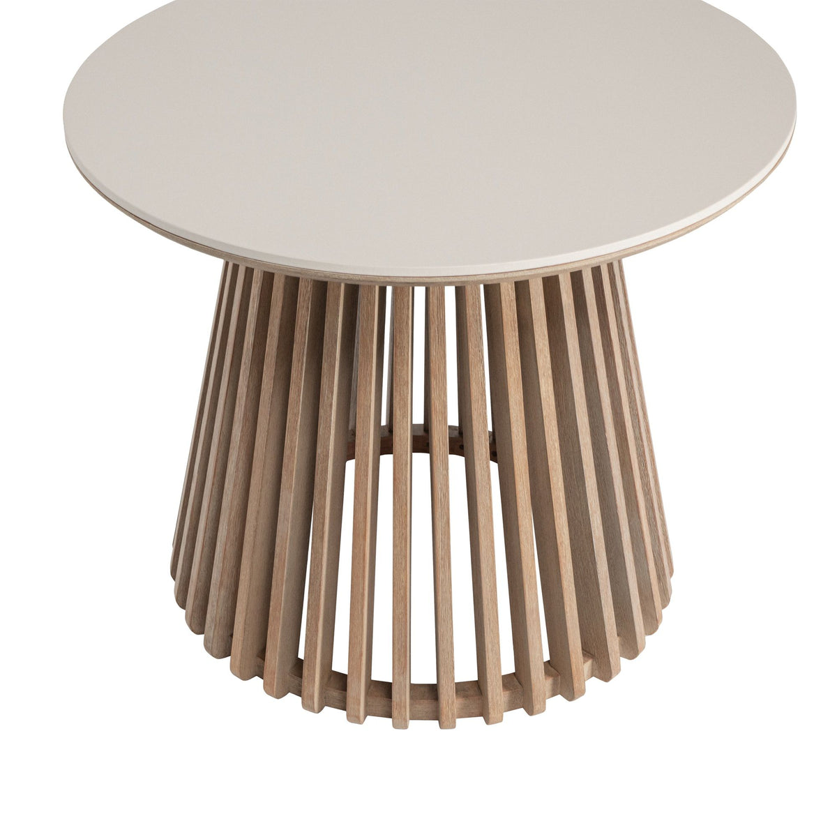 Karmic - 36" Round Outdoor Dining Table - Wire-Brushed Eucalyptus