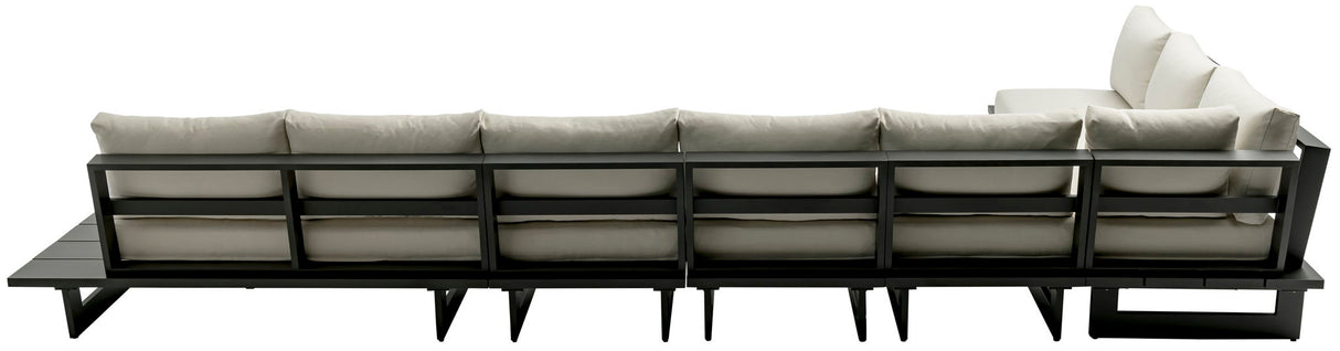 Maldives - 6 Piece Water Resistant Outdoor Patio Modular Sectional With Gray Base