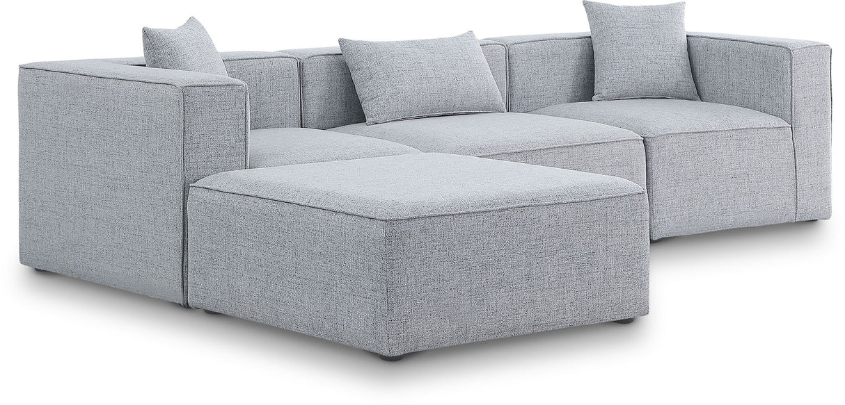 Cube - Linen 4 Piece Modular Sectional With Chaise