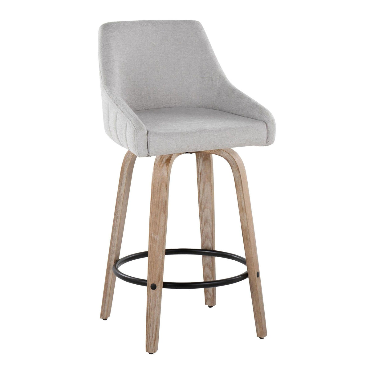 Hannah - 26" Fixed-Height Counter Stool With Swivel (Set of 2)