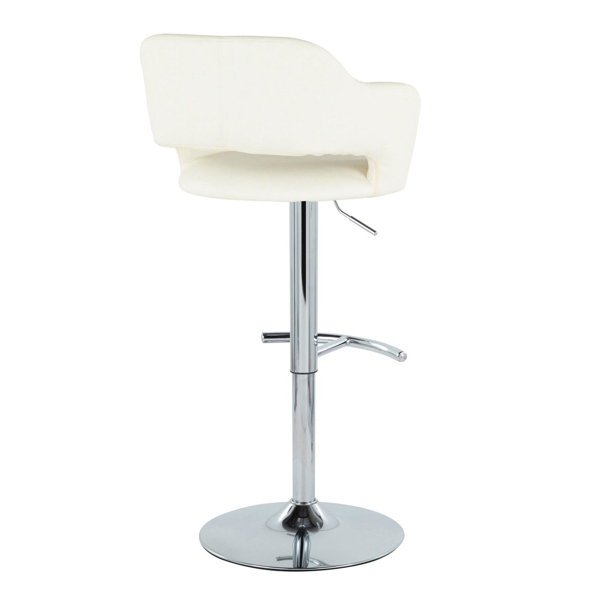 Margarite - Ajustable Barstool With Swivel - Chrome Metal (Set of 2)