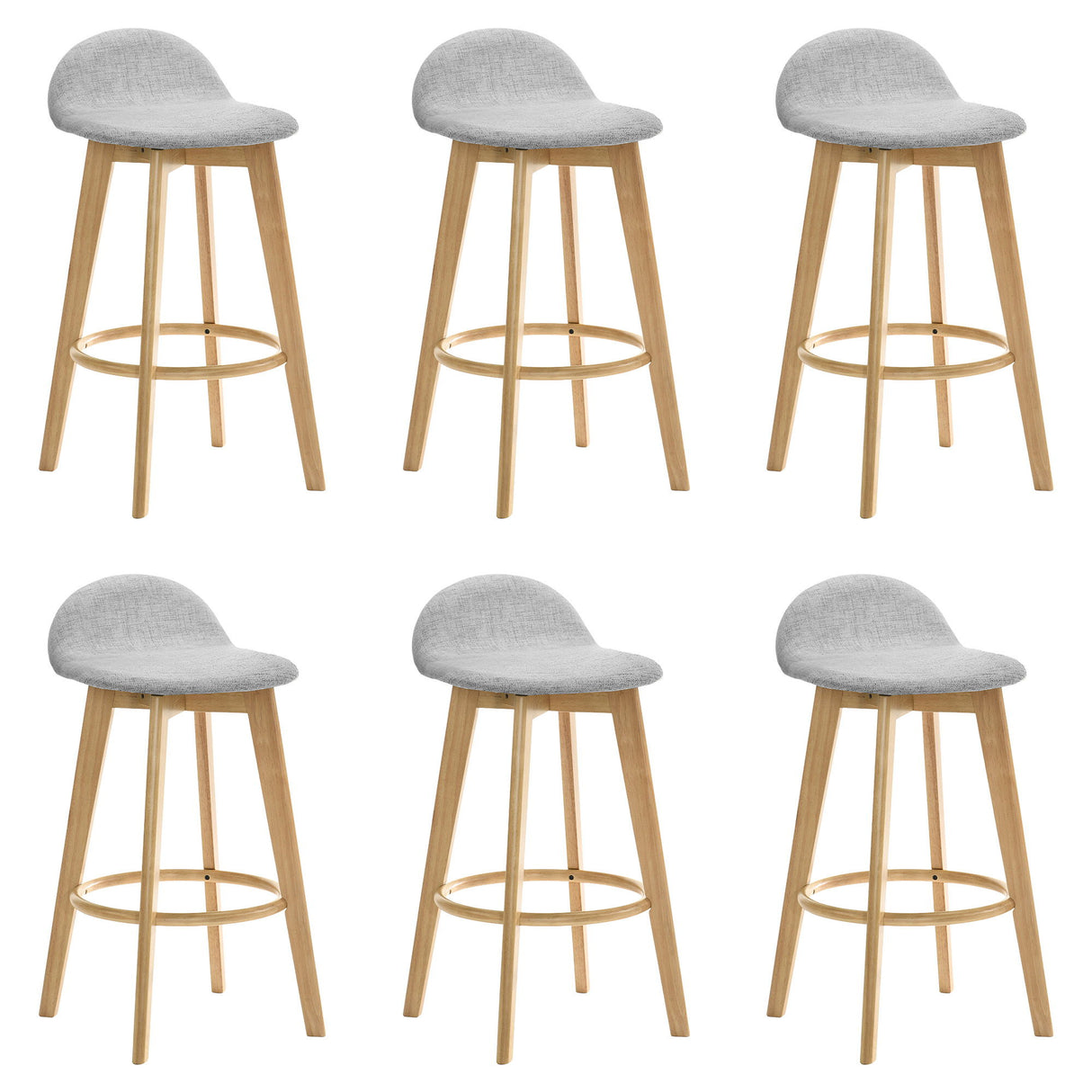 Vera - Upholstered Wood Counter Height Barstool