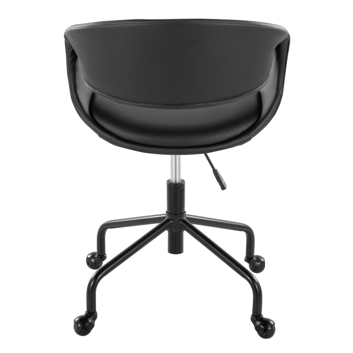 Curvo - Upholstered 4-Star Task Chair - Black Metal Base