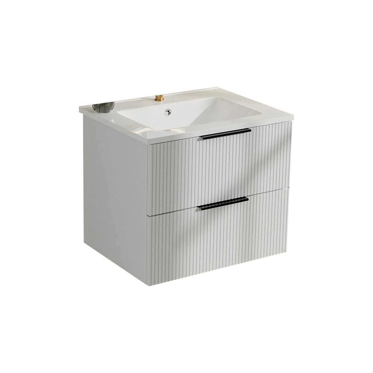 Modern Wall Mounted Floating Bathroom Vanity With Sink And Drawers