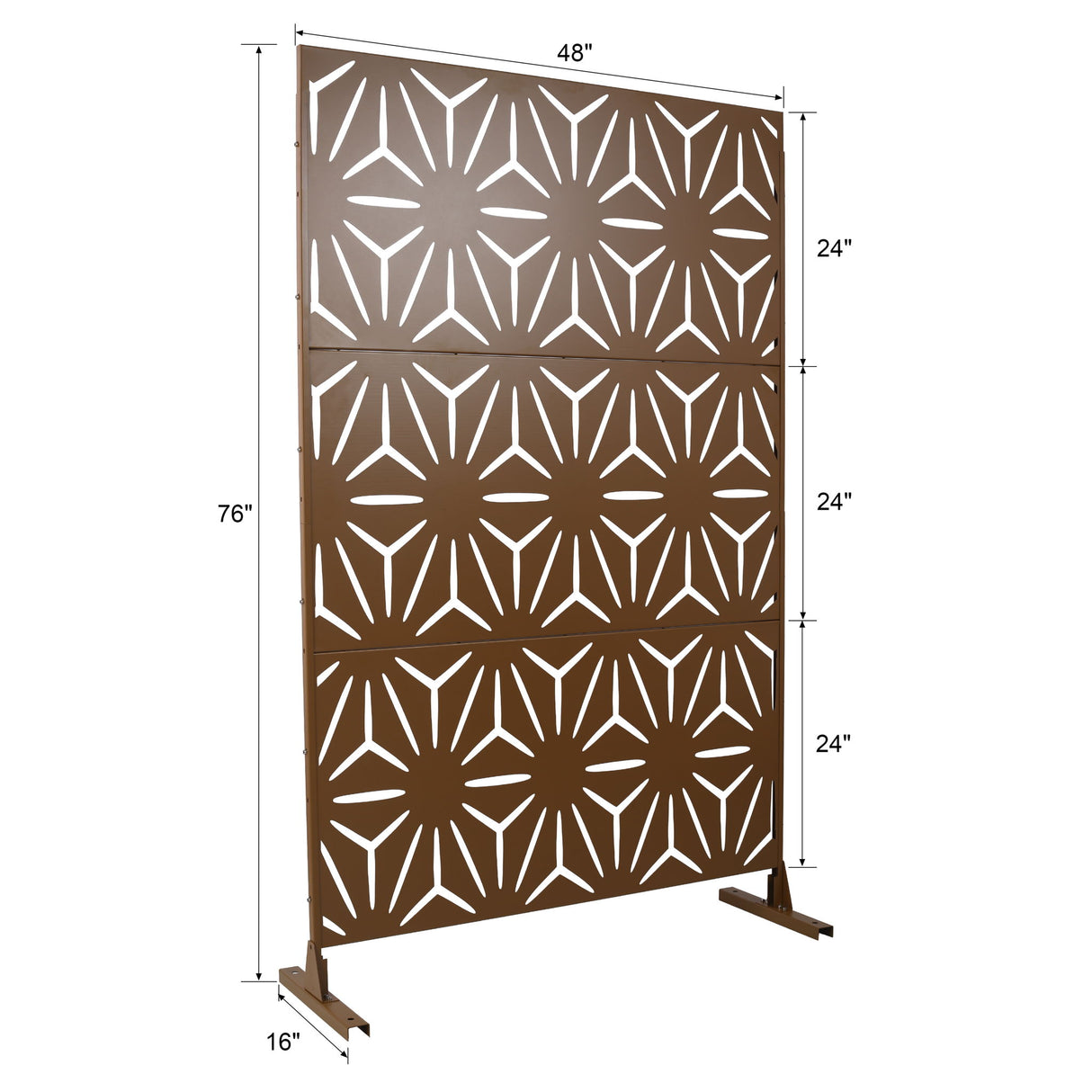 Outdoor & Indoor Metal Privacy Screen, Freestanding Decorative Panels