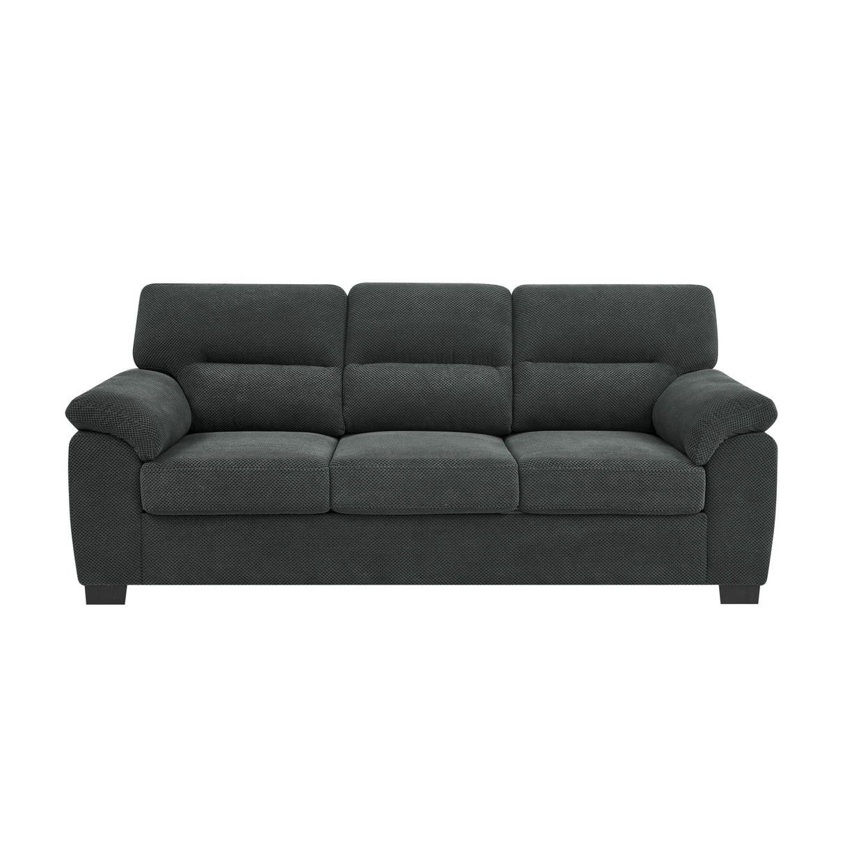 3 Seater Sofa With Padded Armrests And Triangular Leg