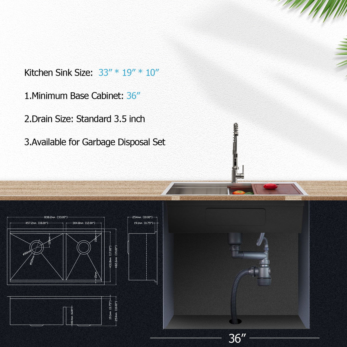 Modern Double Bowl Undermount Kitchen Sink