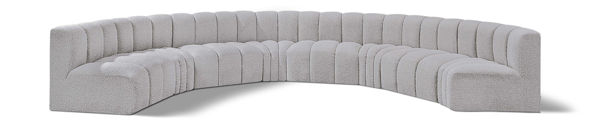 Arc - Boucle Fabric 8 Piece U-Shaped Modular Sofa