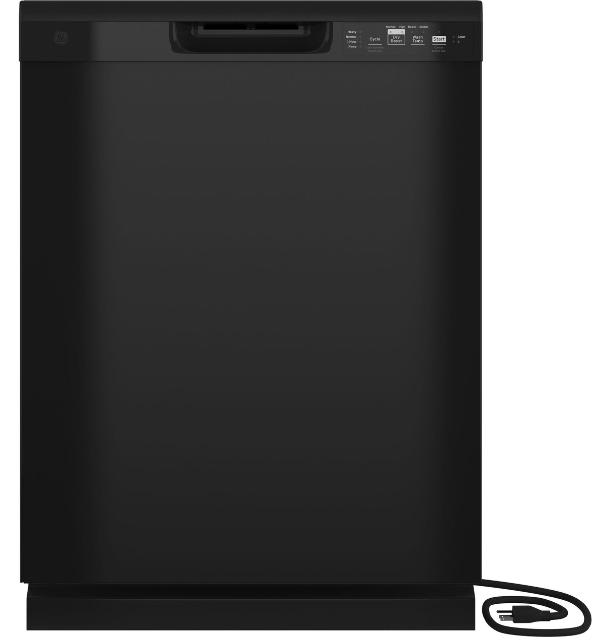 GE GDF511PGRBB - 24 in. Front Control Flush-Mount Dishwasher with 59 dBa Sound Level, Dry Boost & Pocket Handle - Black