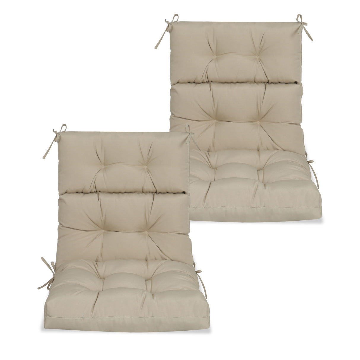 2 Piece High Back Patio Chair Cushion Set